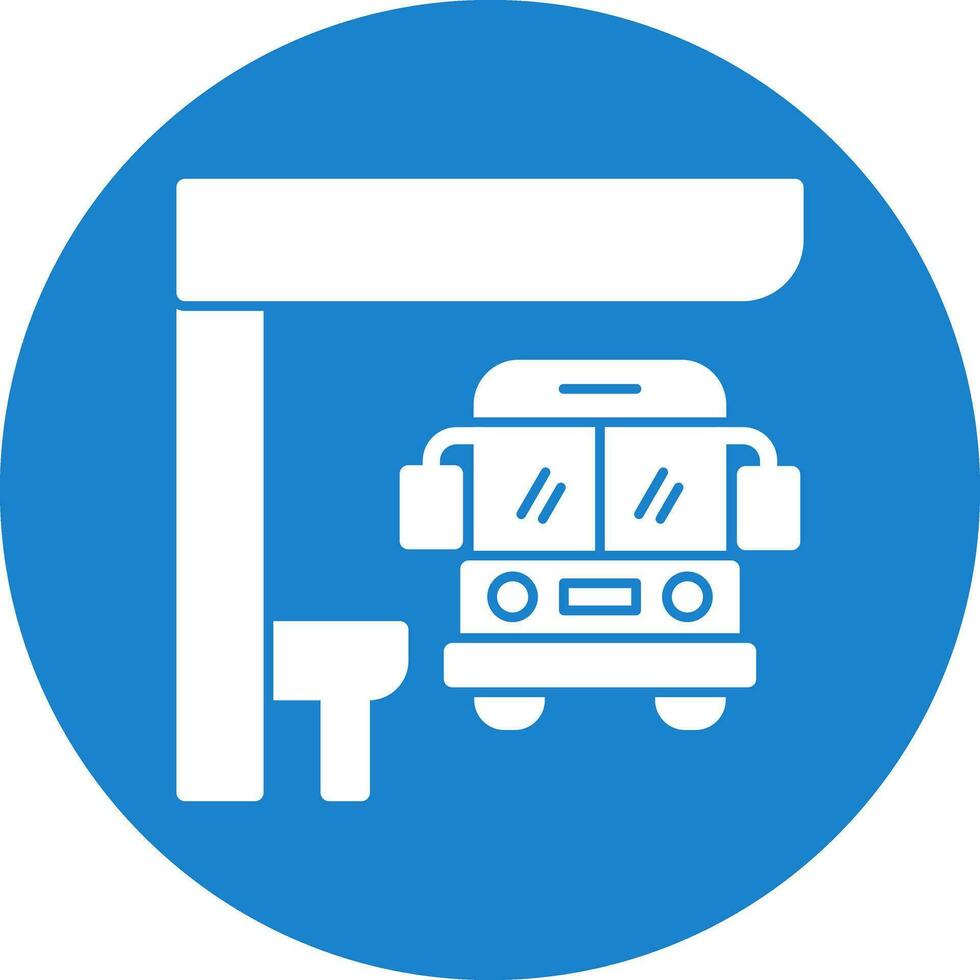 Bus stop Vector Icon Design