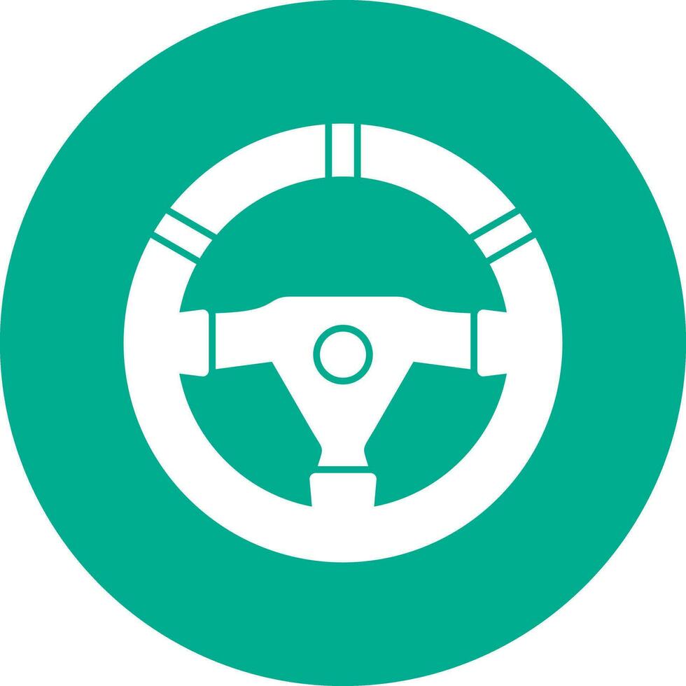 Steering wheel Vector Icon Design