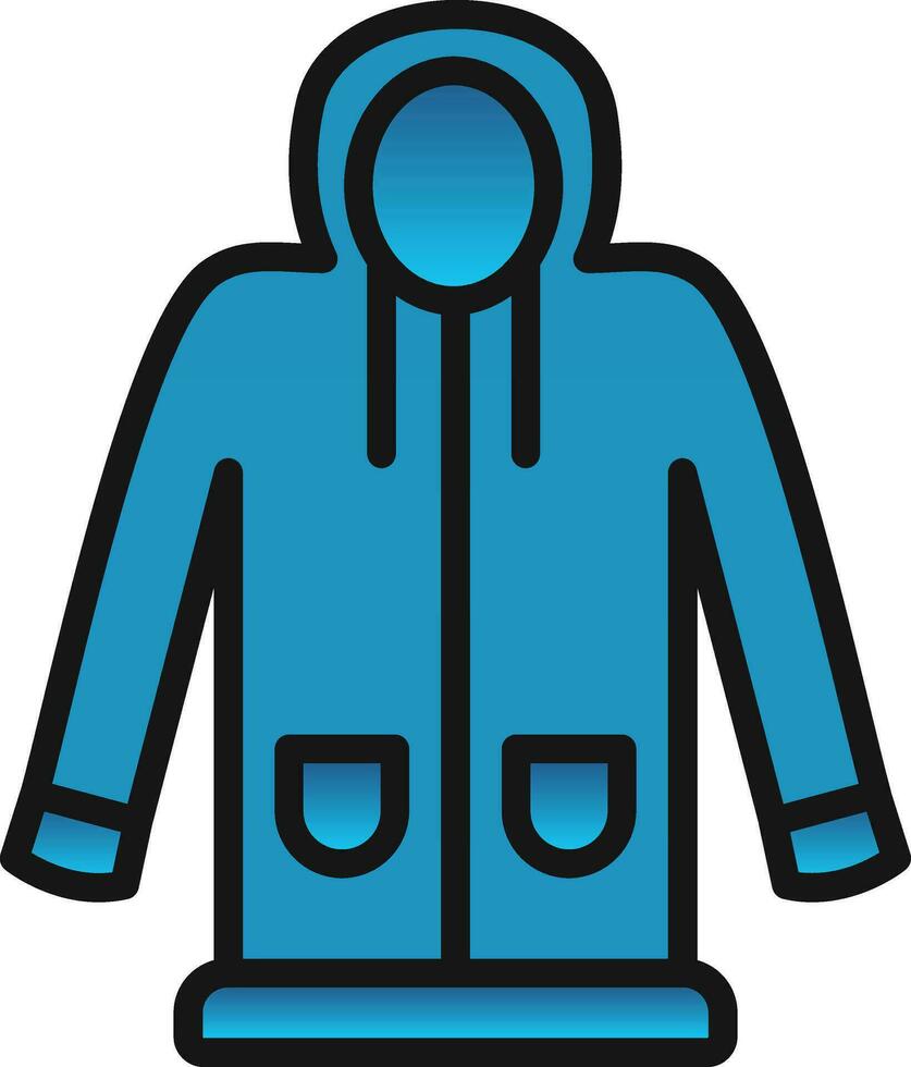 Raincoat Vector Icon Design