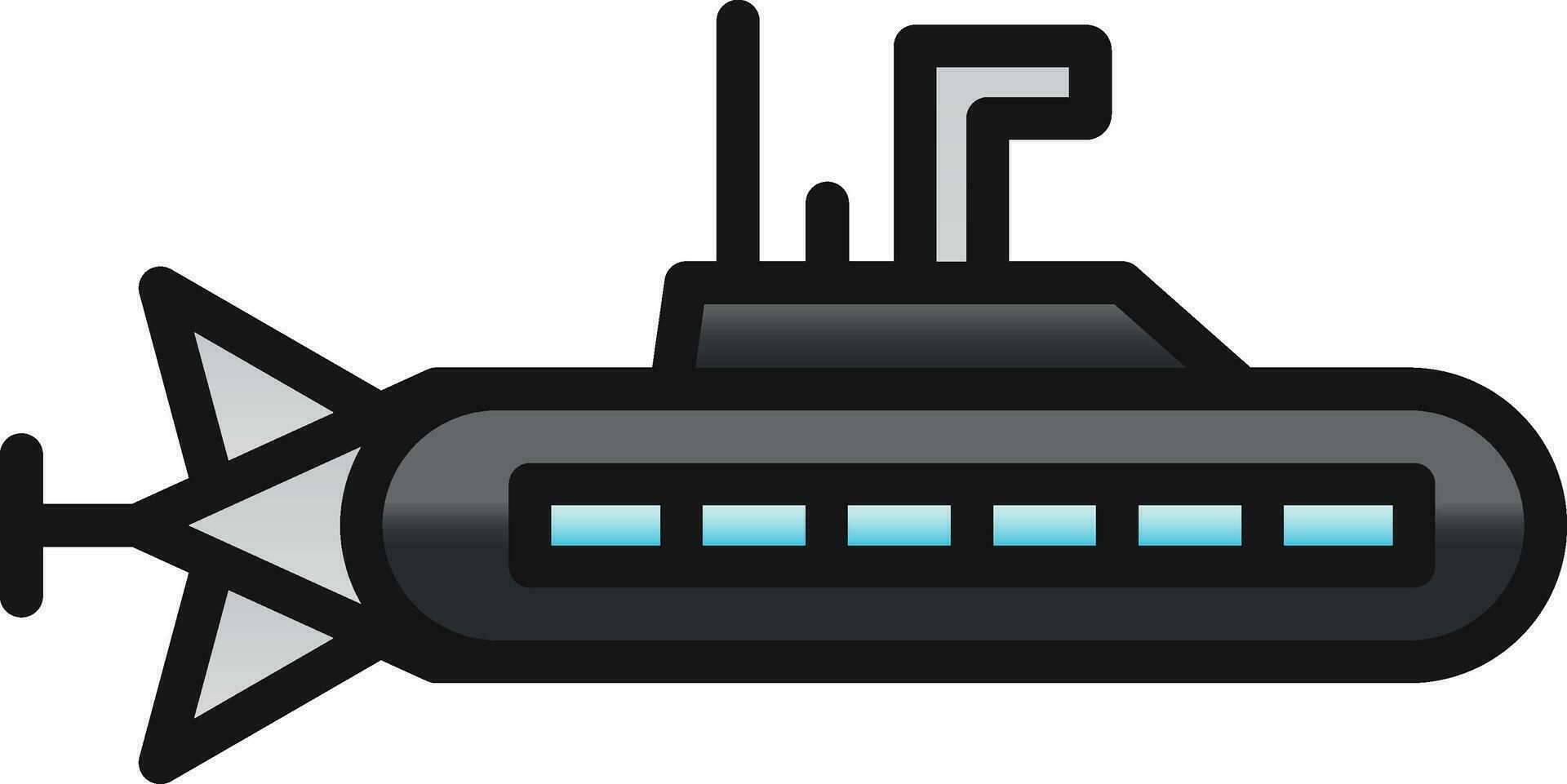 Submarine Vector Icon Design