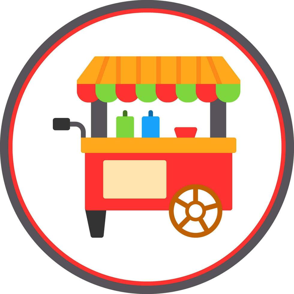 Food cart Vector Icon Design