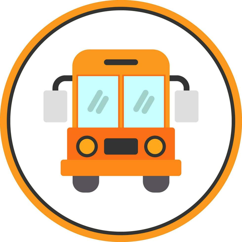School bus Vector Icon Design