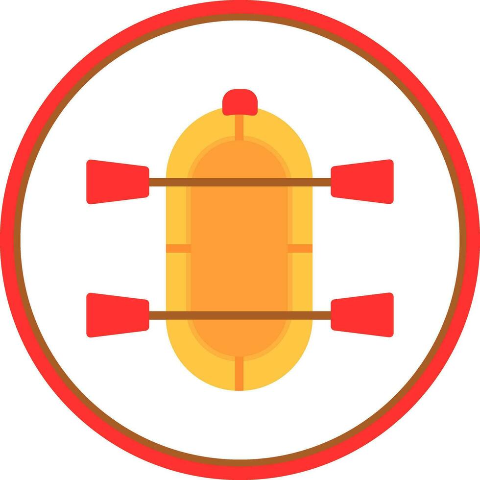 Rafting Vector Icon Design
