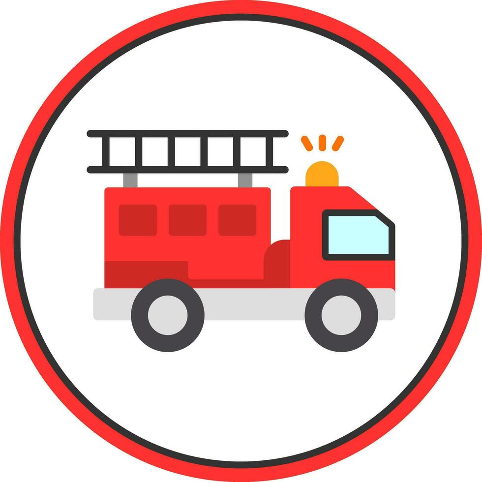 Firetruck Vector Icon Design