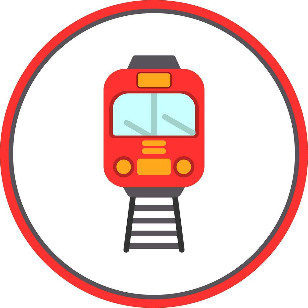 Tram Vector Icon Design