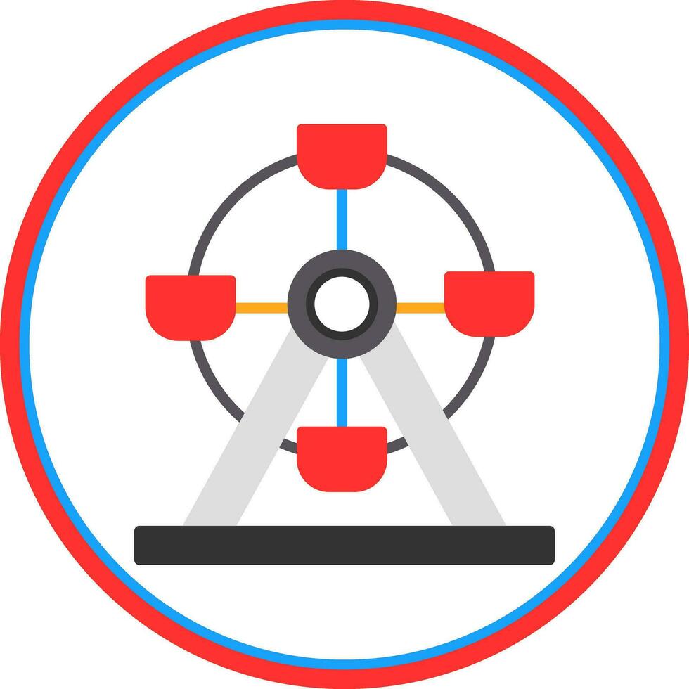 Ferris wheel Vector Icon Design