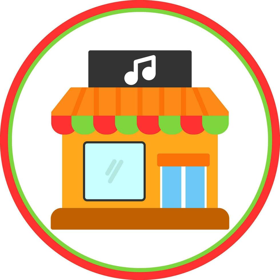 diseño de icono de vector de tienda de música