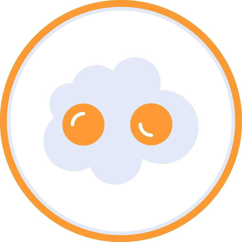 Fried egg Vector Icon Design