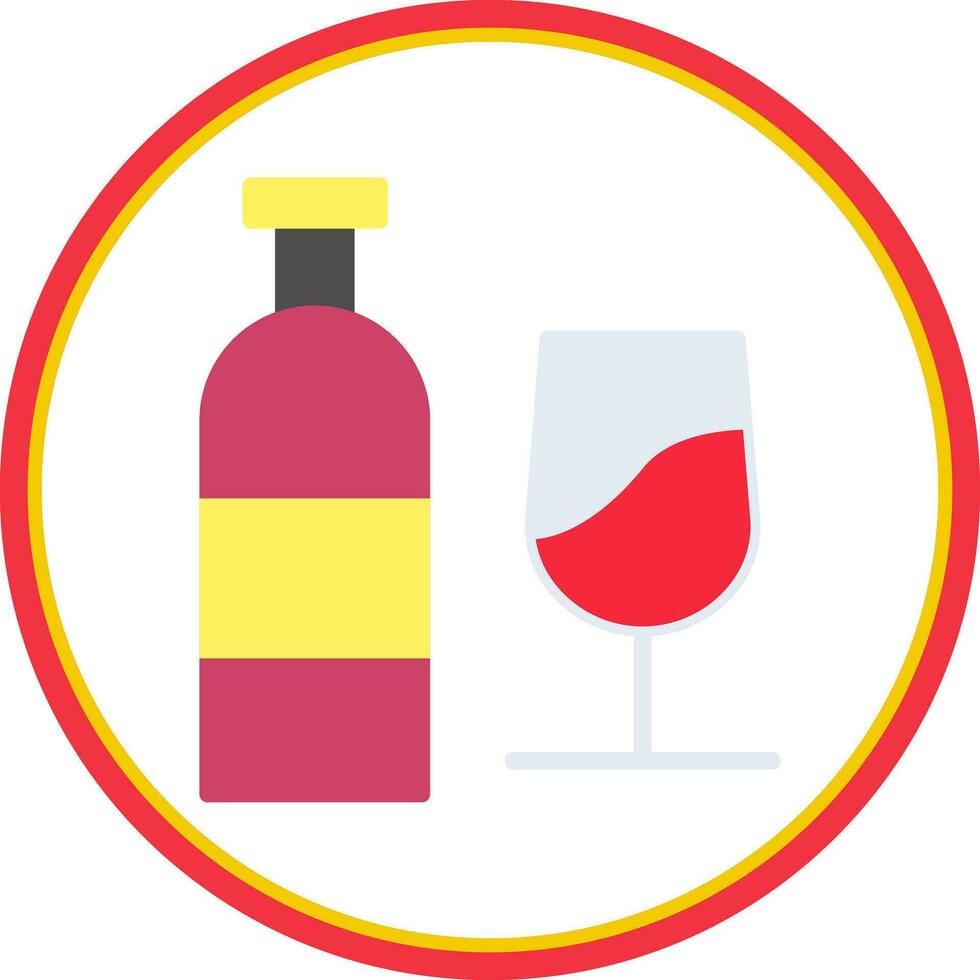 Wine bottle Vector Icon Design