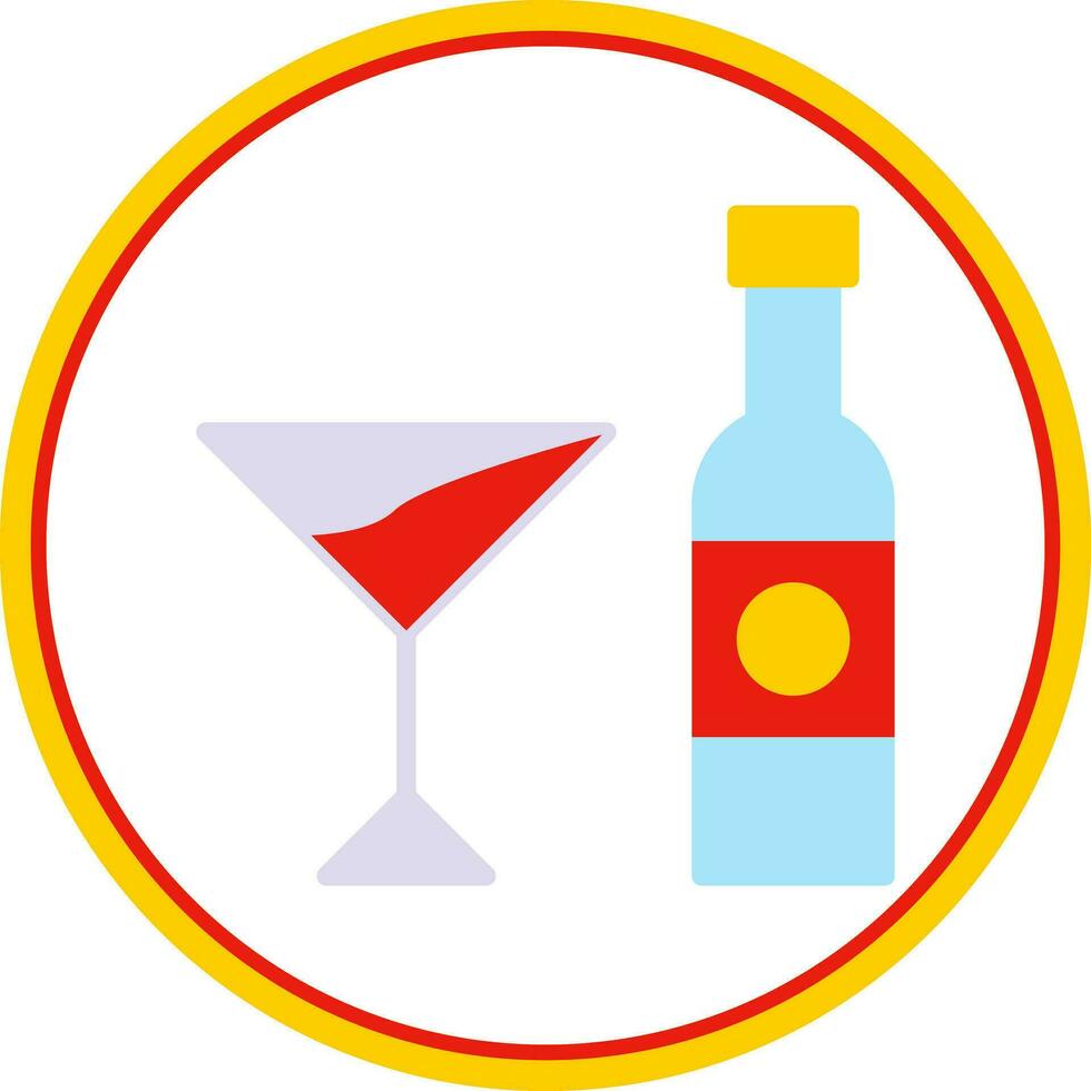 Alcoholic drink Vector Icon Design