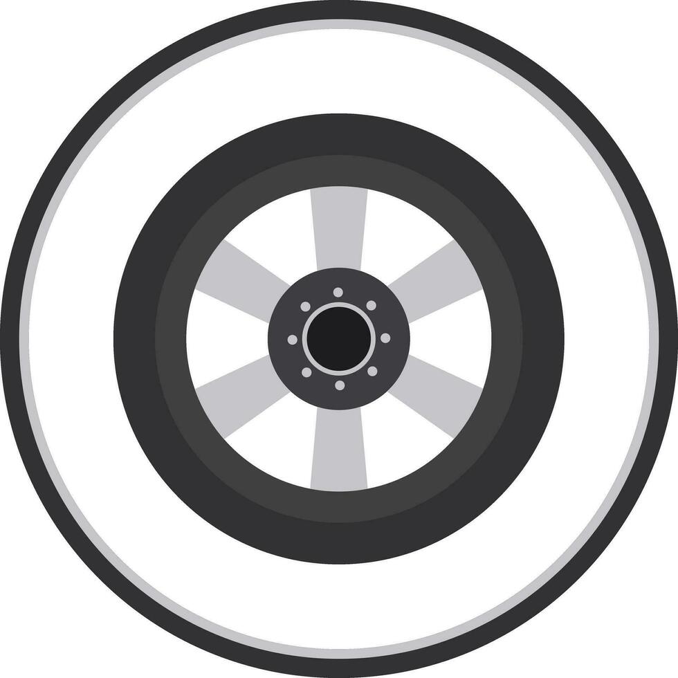 Alloy wheel Vector Icon Design