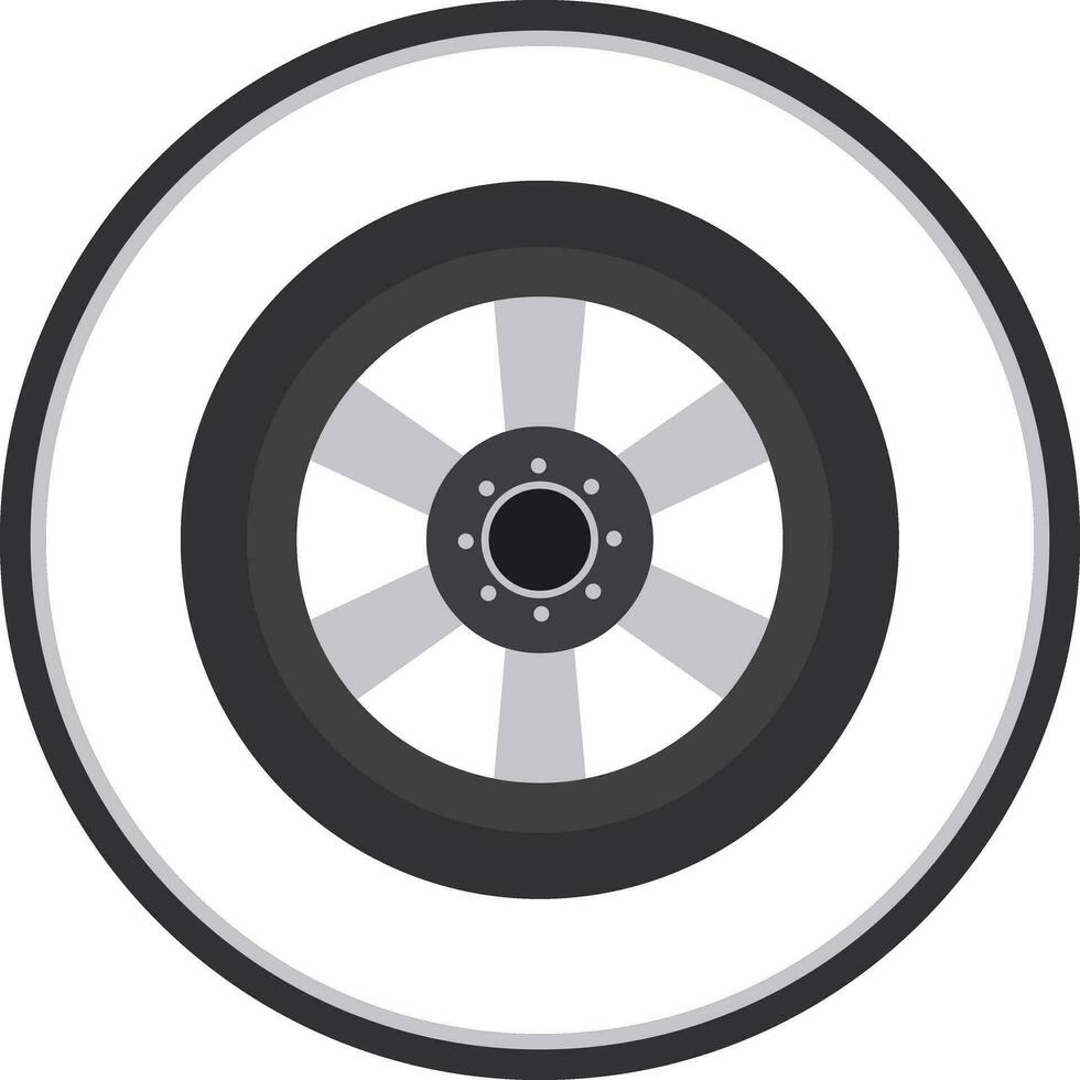 Alloy wheel Vector Icon Design