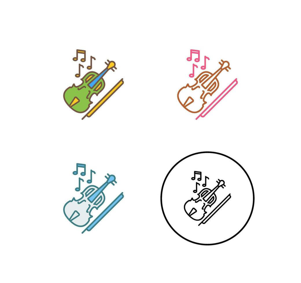 icono de vector de violín