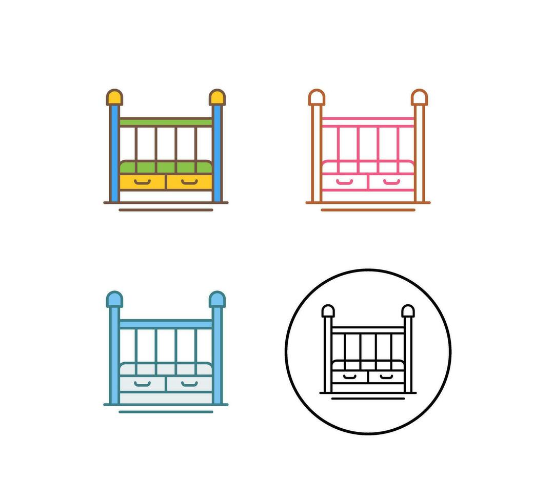 Baby Crib Vector Icon