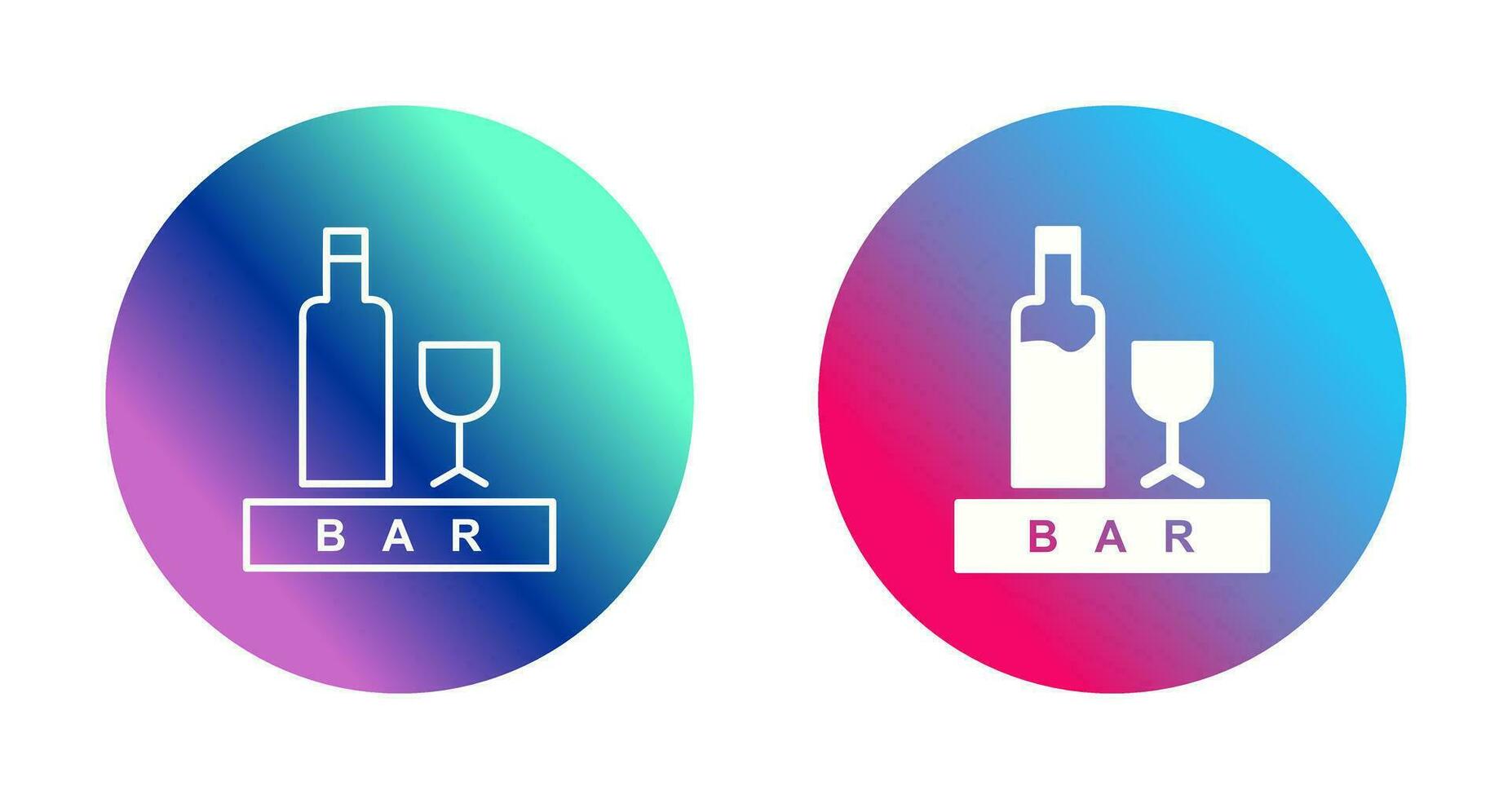 Unique Bar Sign Vector Icon