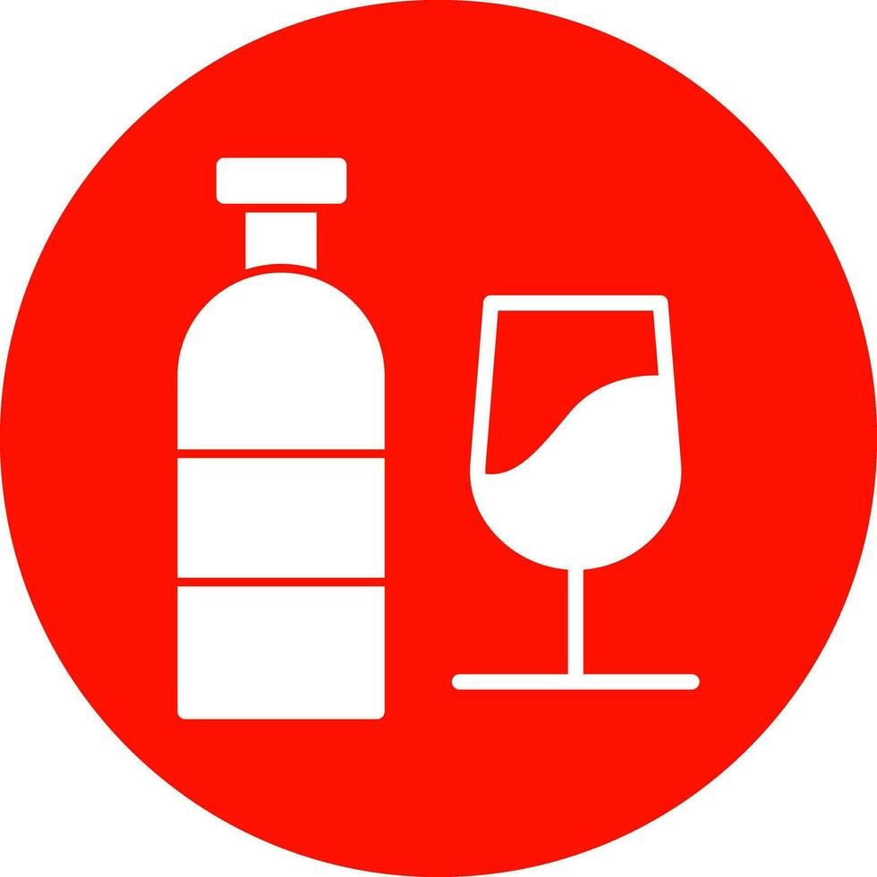 Wine bottle Vector Icon Design