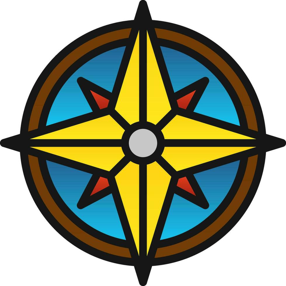 Wind rose Vector Icon Design