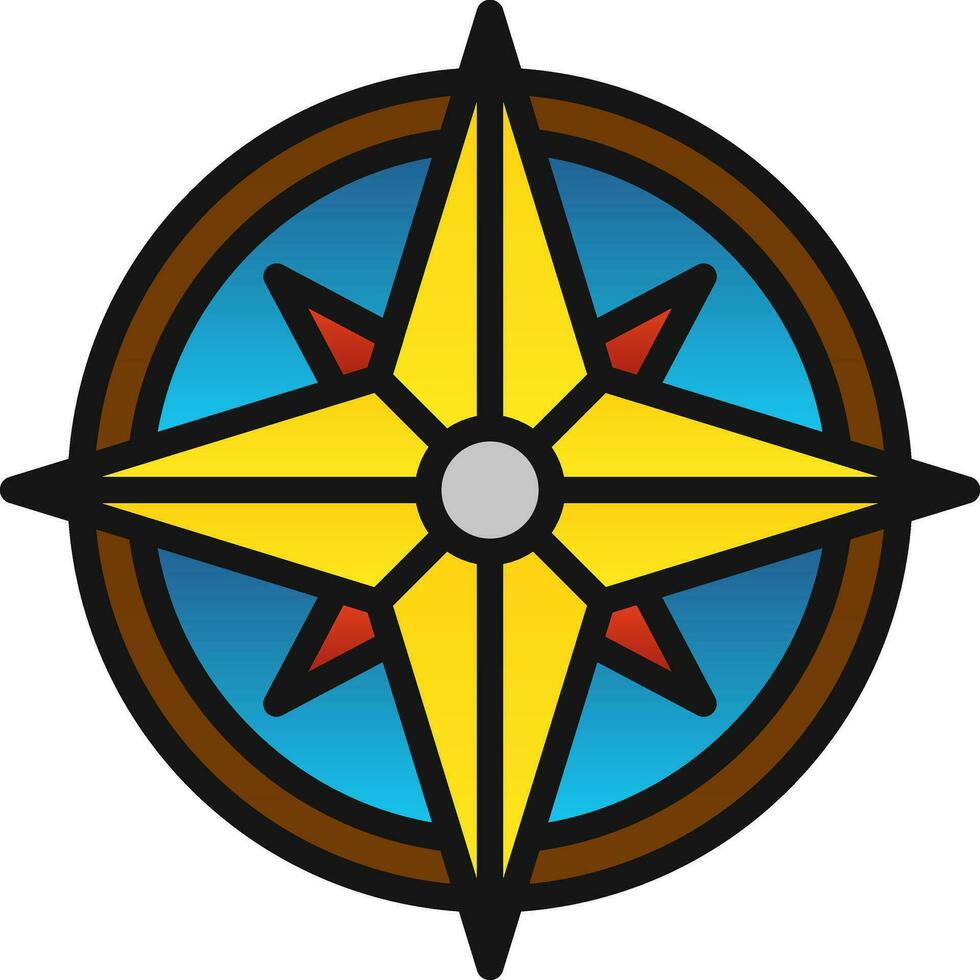 Wind rose Vector Icon Design