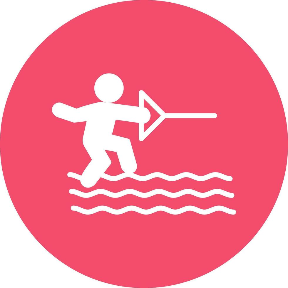 Water ski Vector Icon Design