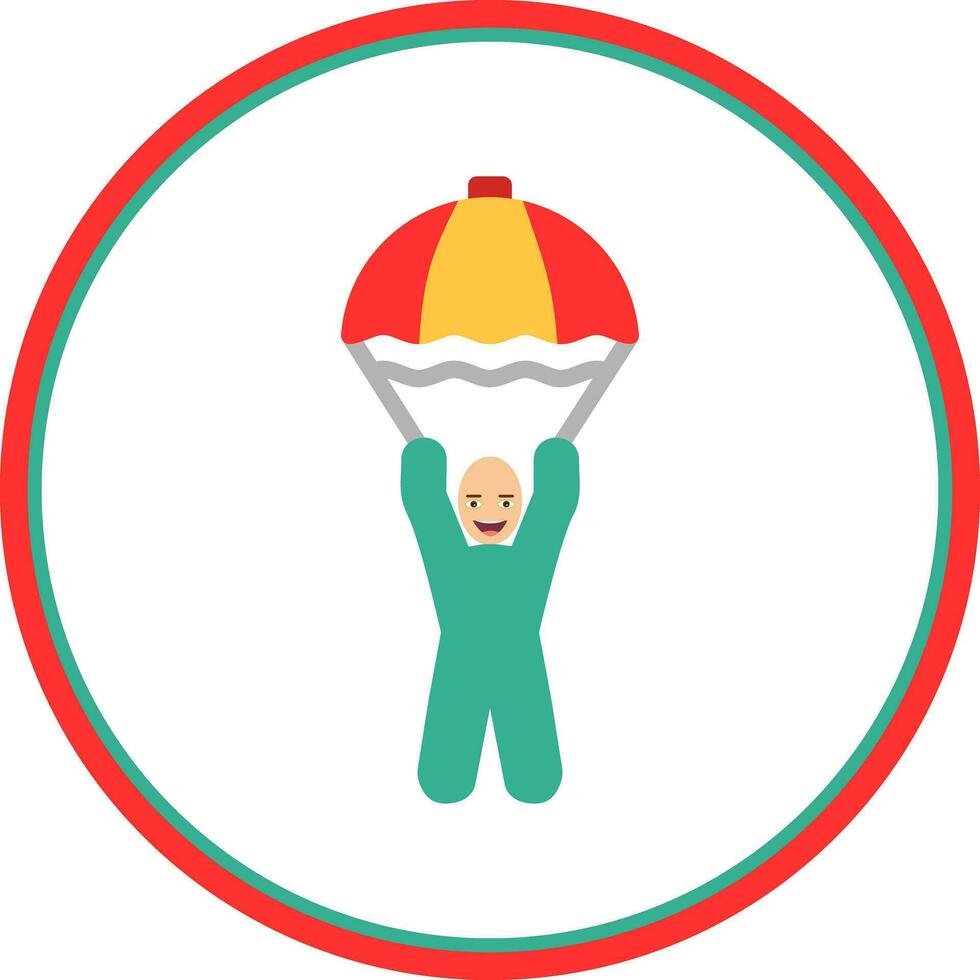 Skydiving Vector Icon Design
