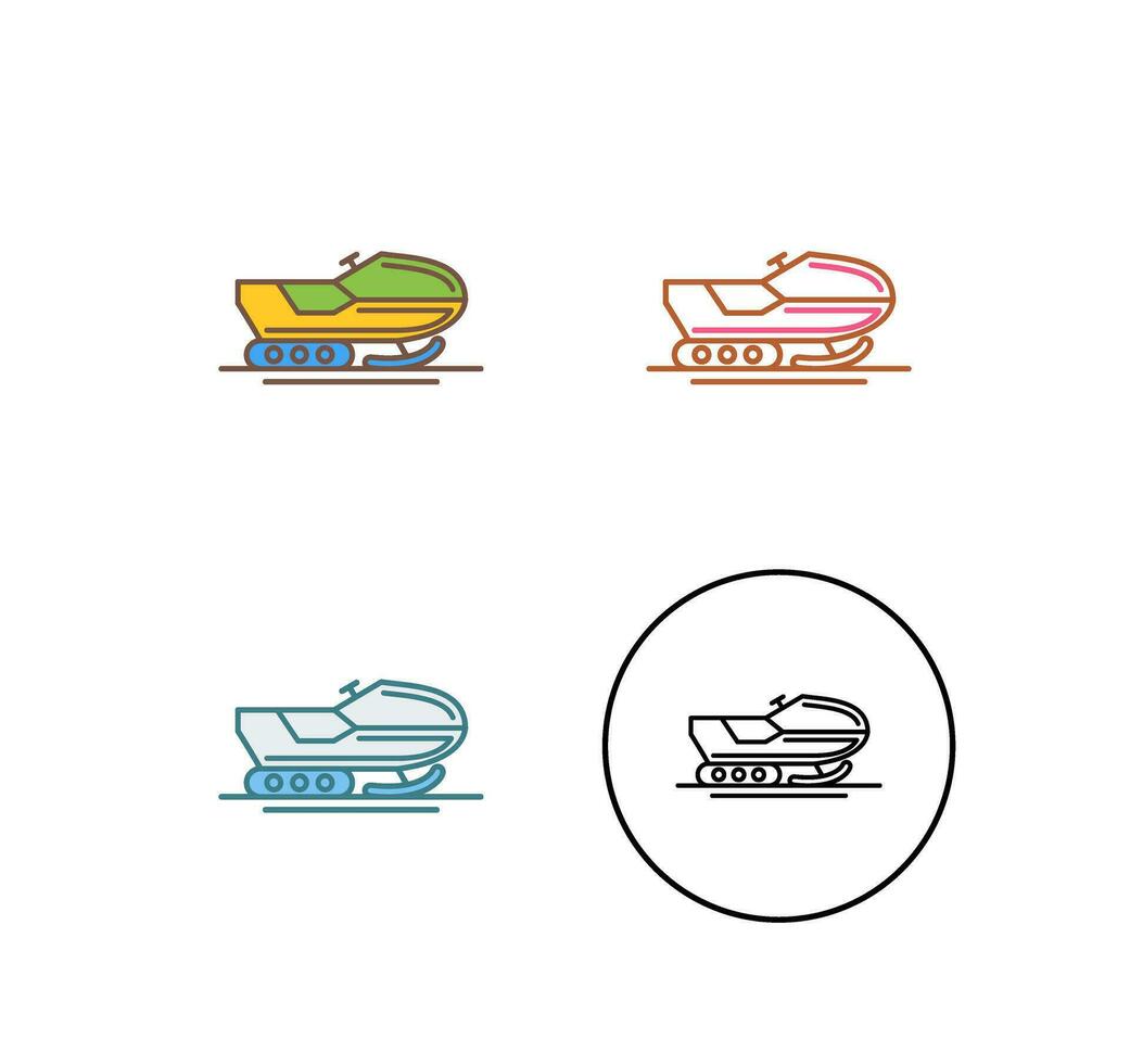 Snowmobile Vector Icon