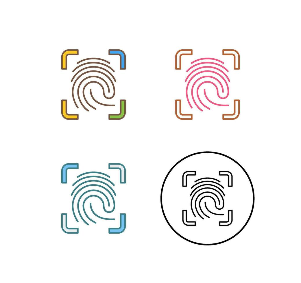 Finger Print Vector Icon