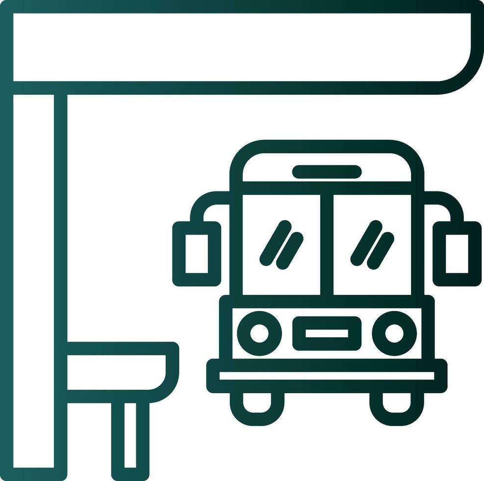 Bus stop Vector Icon Design