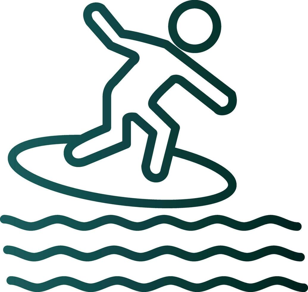 Surfing Vector Icon Design