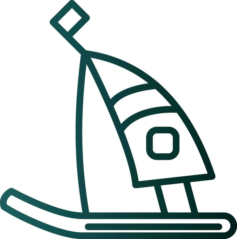 diseño de icono de vector de windsurf