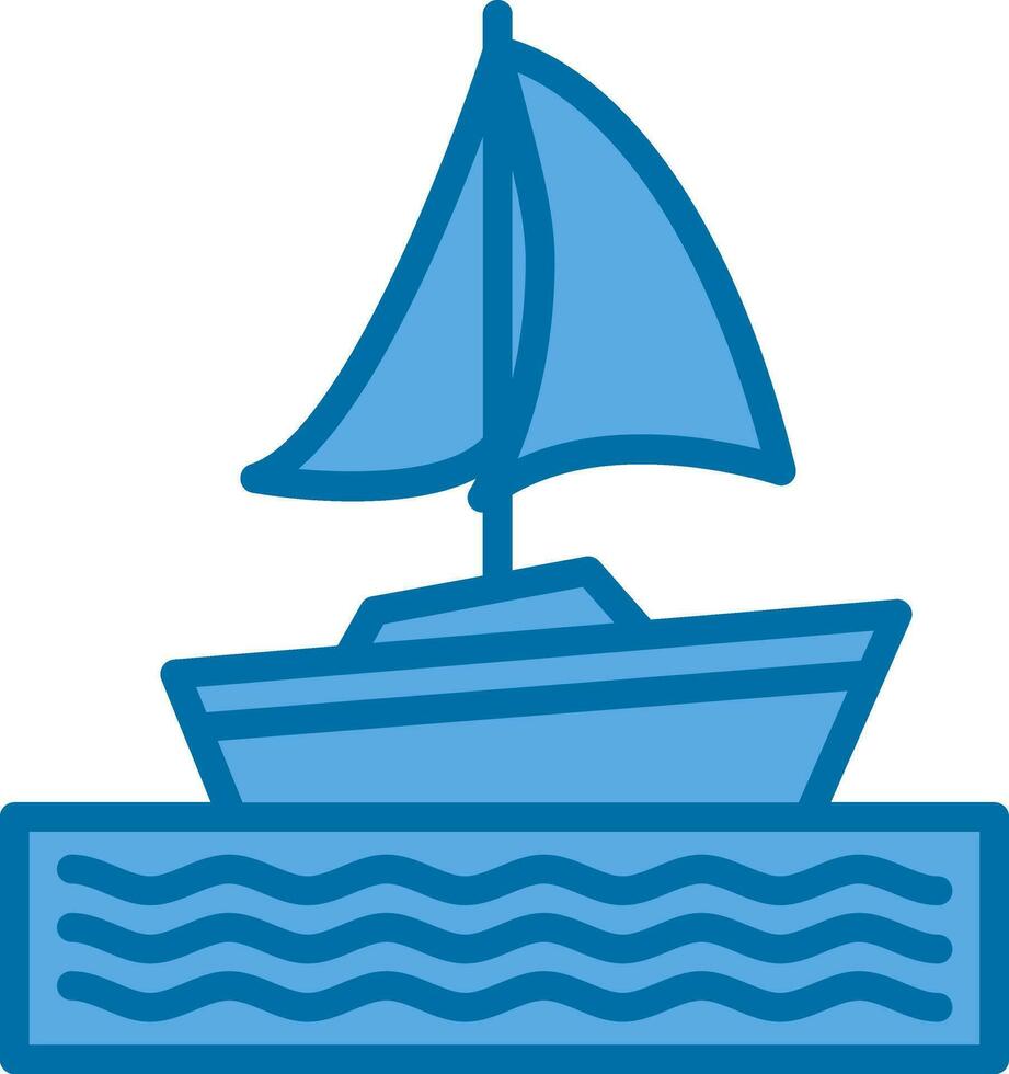 Sailing boat Vector Icon Design