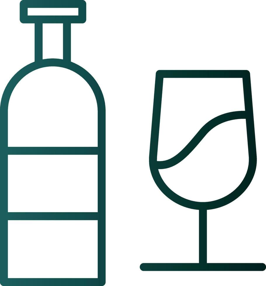 Wine bottle Vector Icon Design