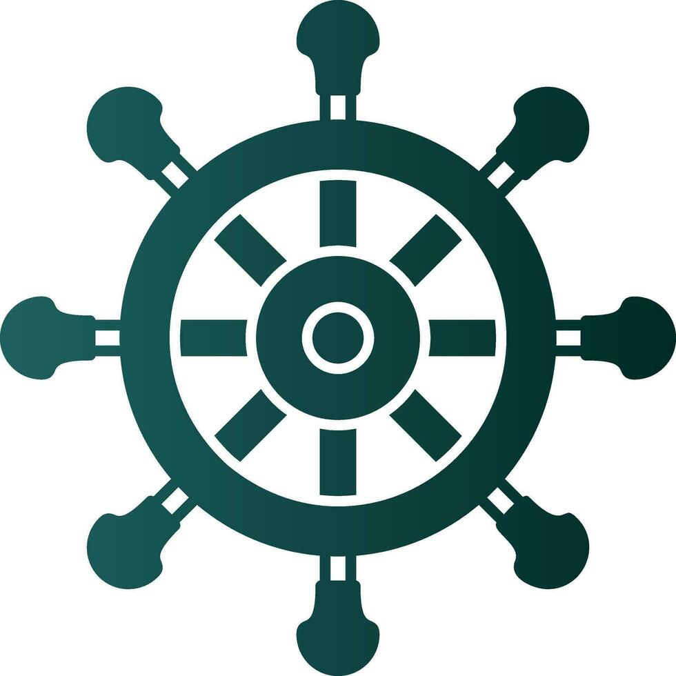 Steering wheel Vector Icon Design