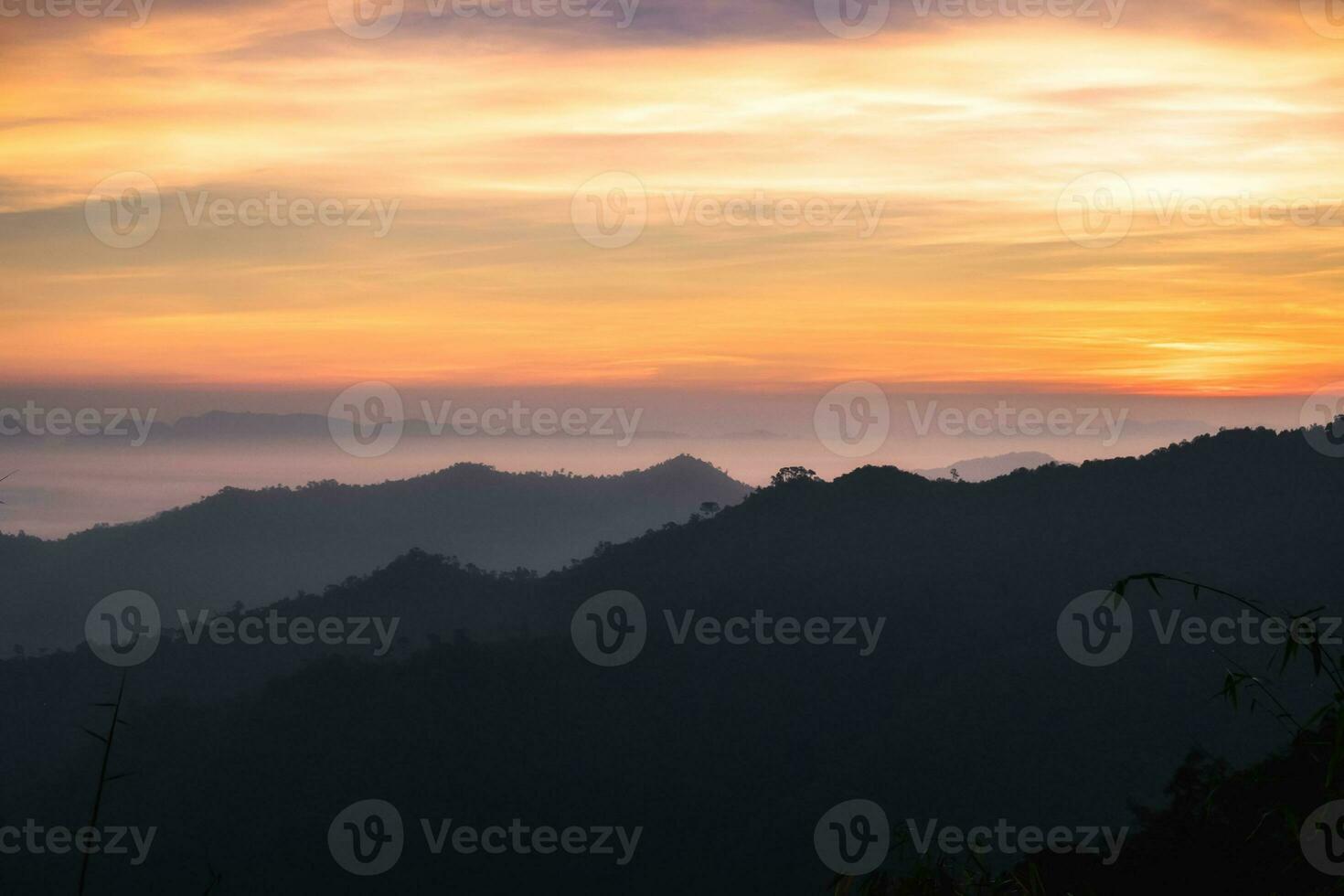 Mountain scenic natural colorful sunrise photo