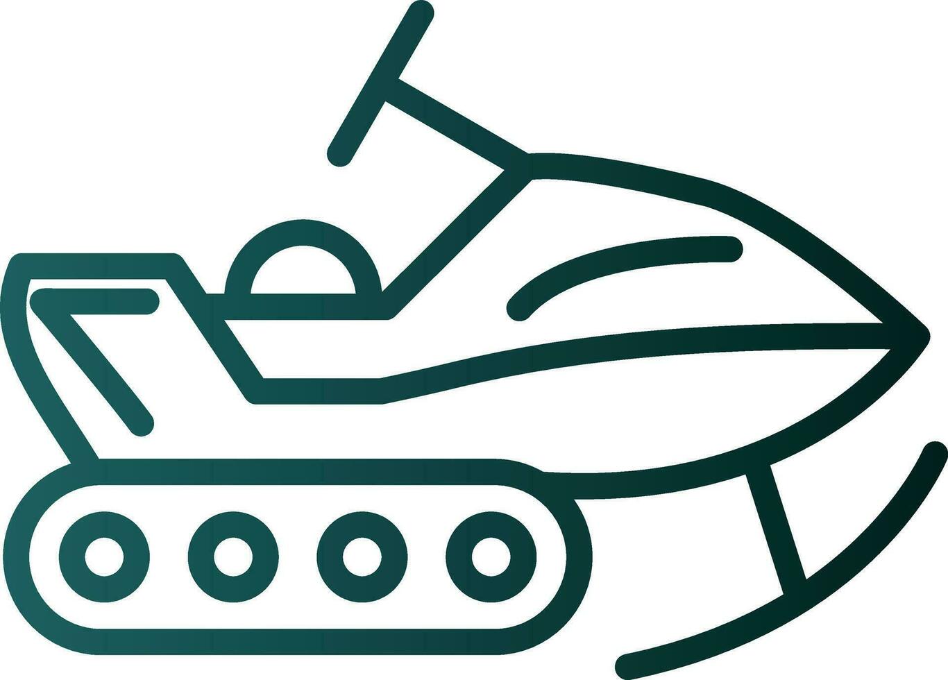 Snowmobile Vector Icon Design