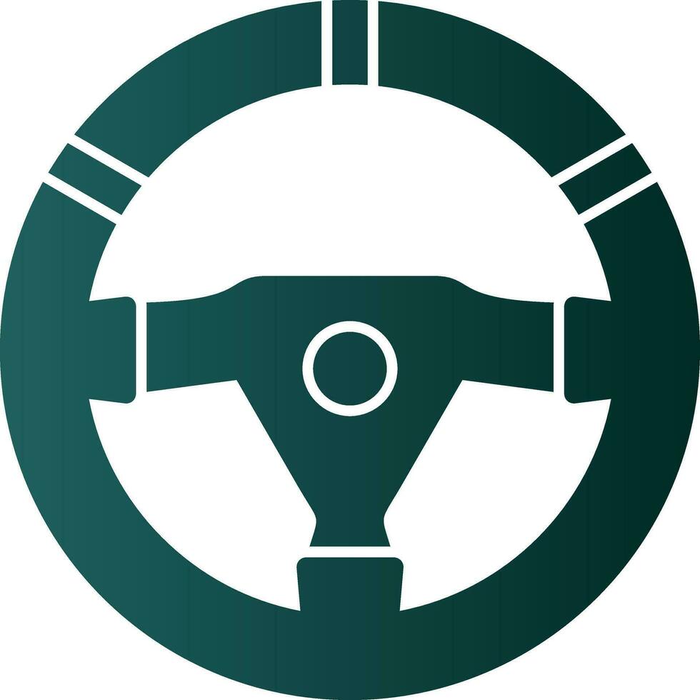 Steering wheel Vector Icon Design