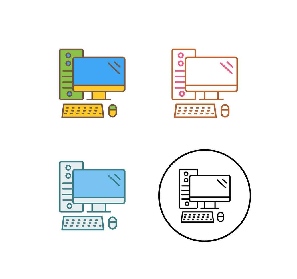 icono de vector de computadora