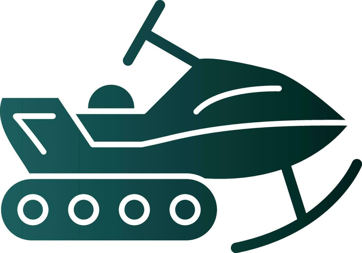 Snowmobile Vector Icon Design