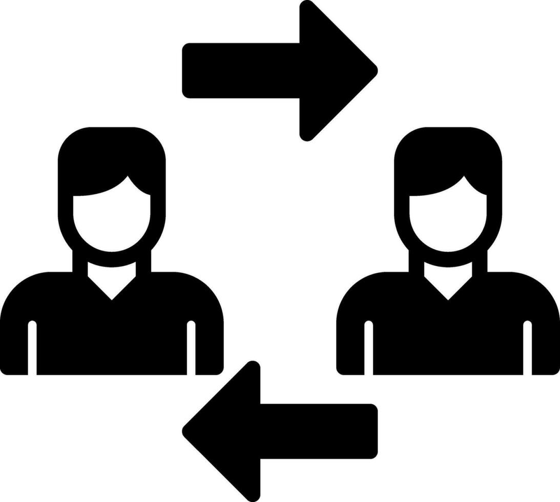 Interchangeability Vector Icon Design