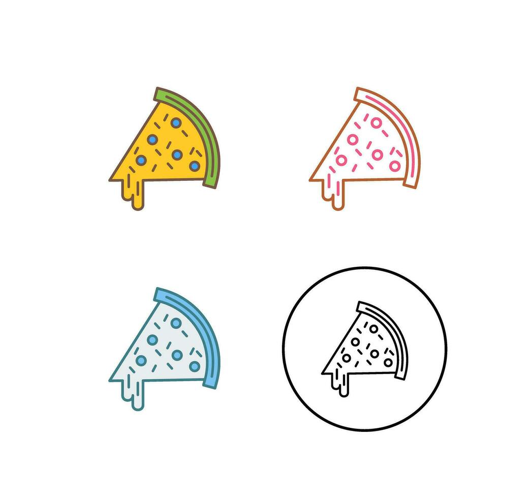 icono de vector de rebanada de pizza