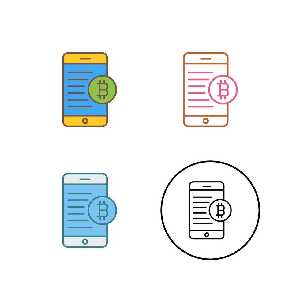 Bitcoin Mobile Vector Icon