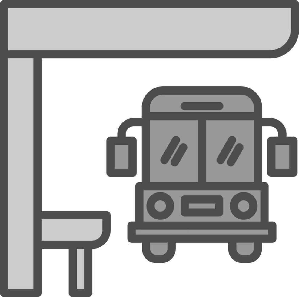 Bus stop Vector Icon Design