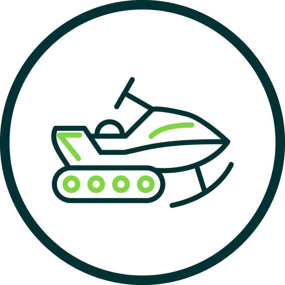 Snowmobile Vector Icon Design