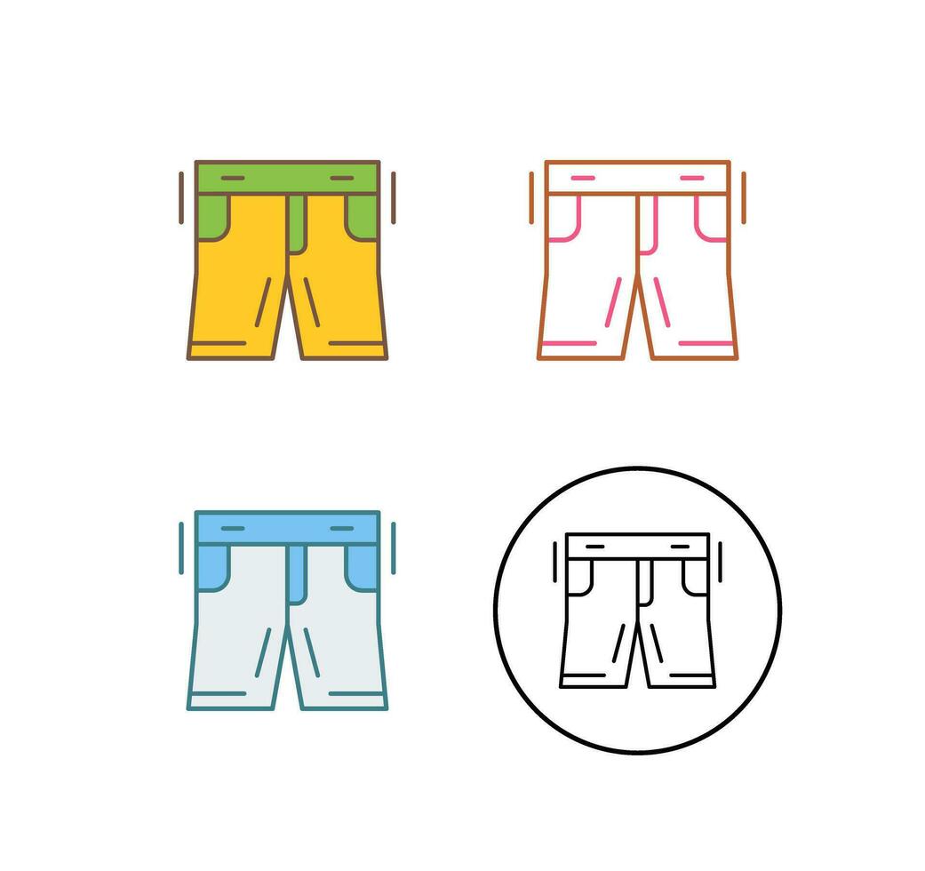 icono de vector de pantalones cortos