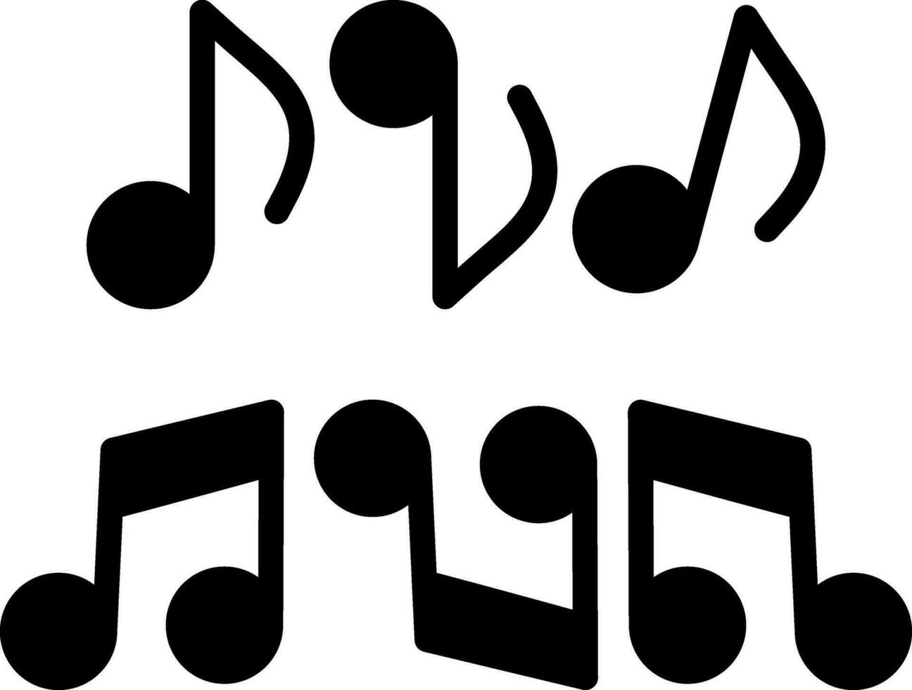 diseño de icono de vector de nota musical
