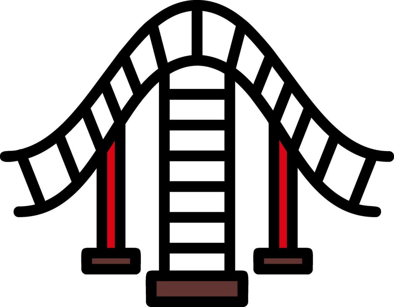 Roller coaster Vector Icon Design