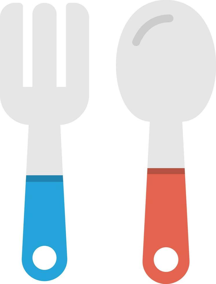 Baby cutlery Vector Icon Design
