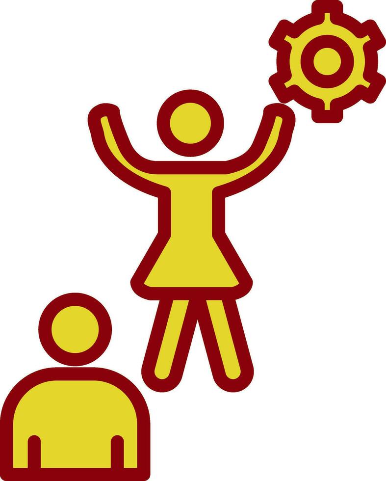 Cheerleader Vector Icon Design