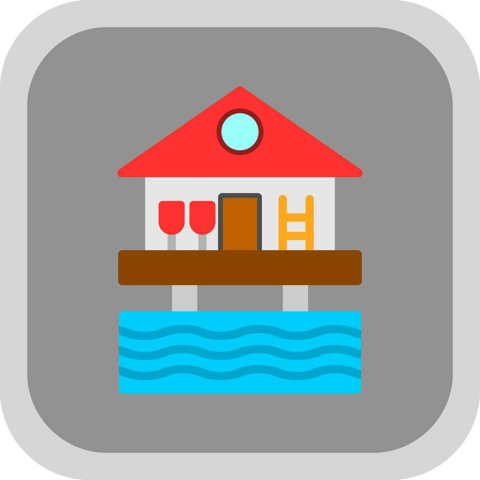 Beach hut Vector Icon Design