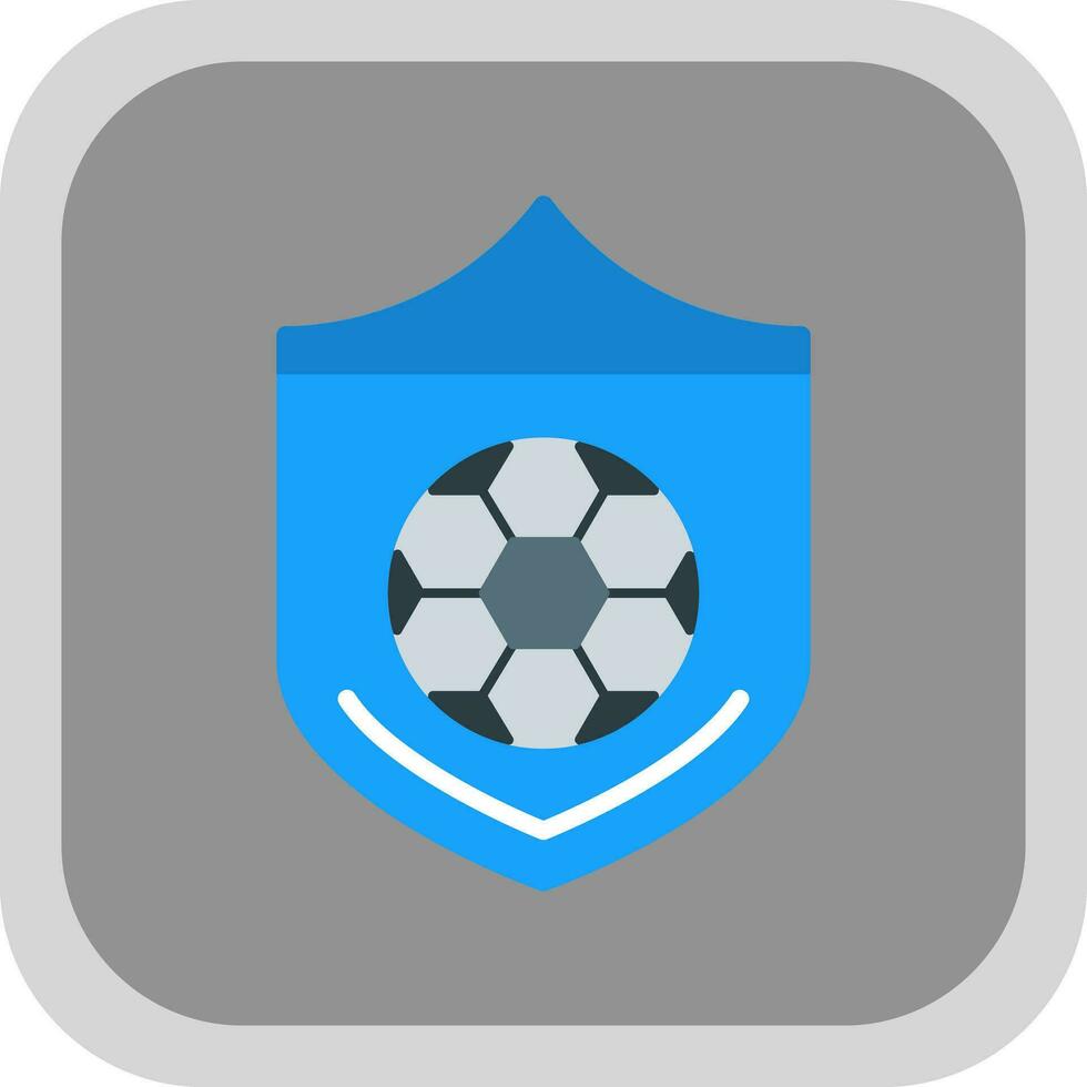 Soccer ball on a shield Vector Icon Design