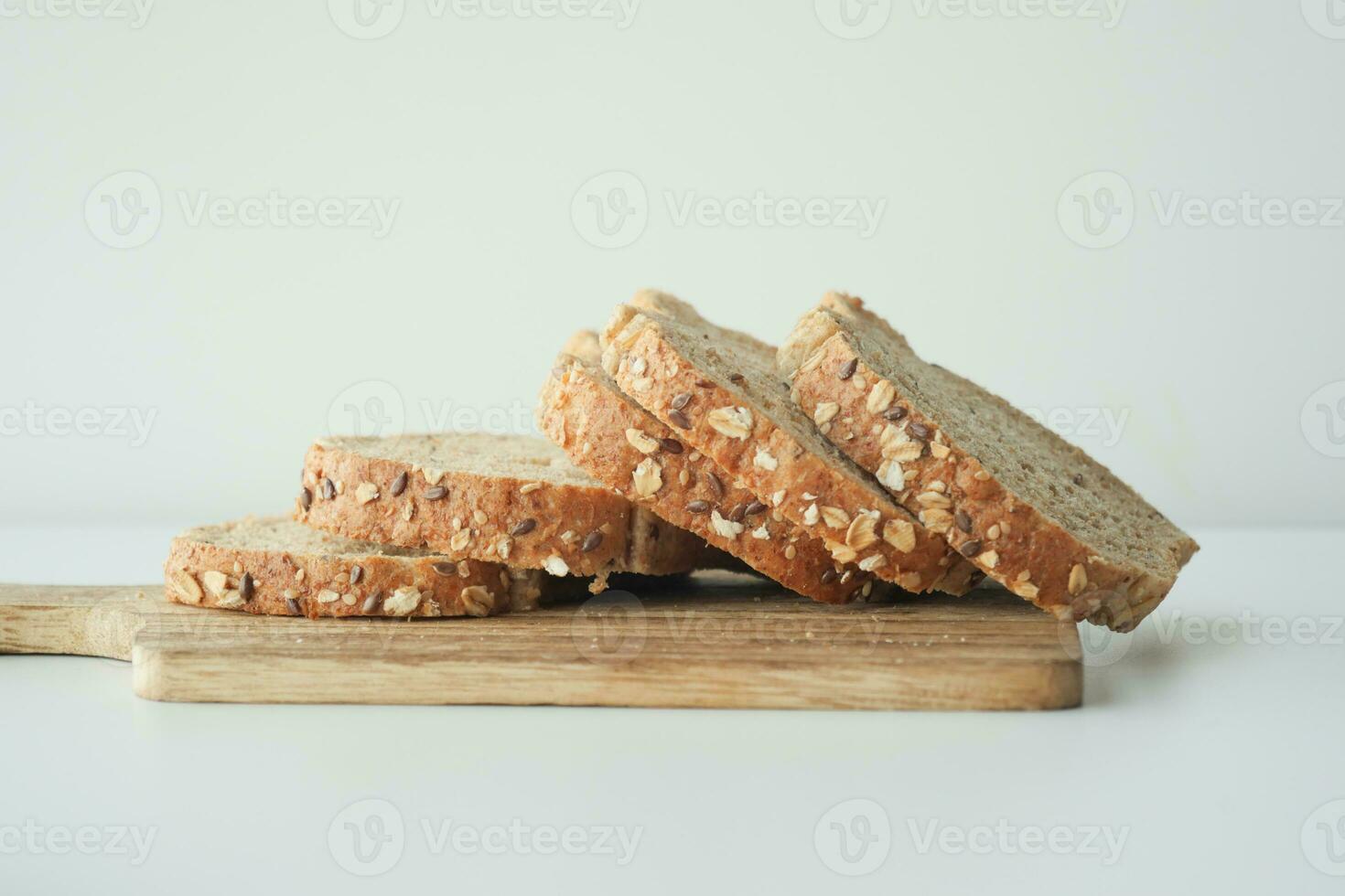 brow Bread and tea cup for breakfast photo